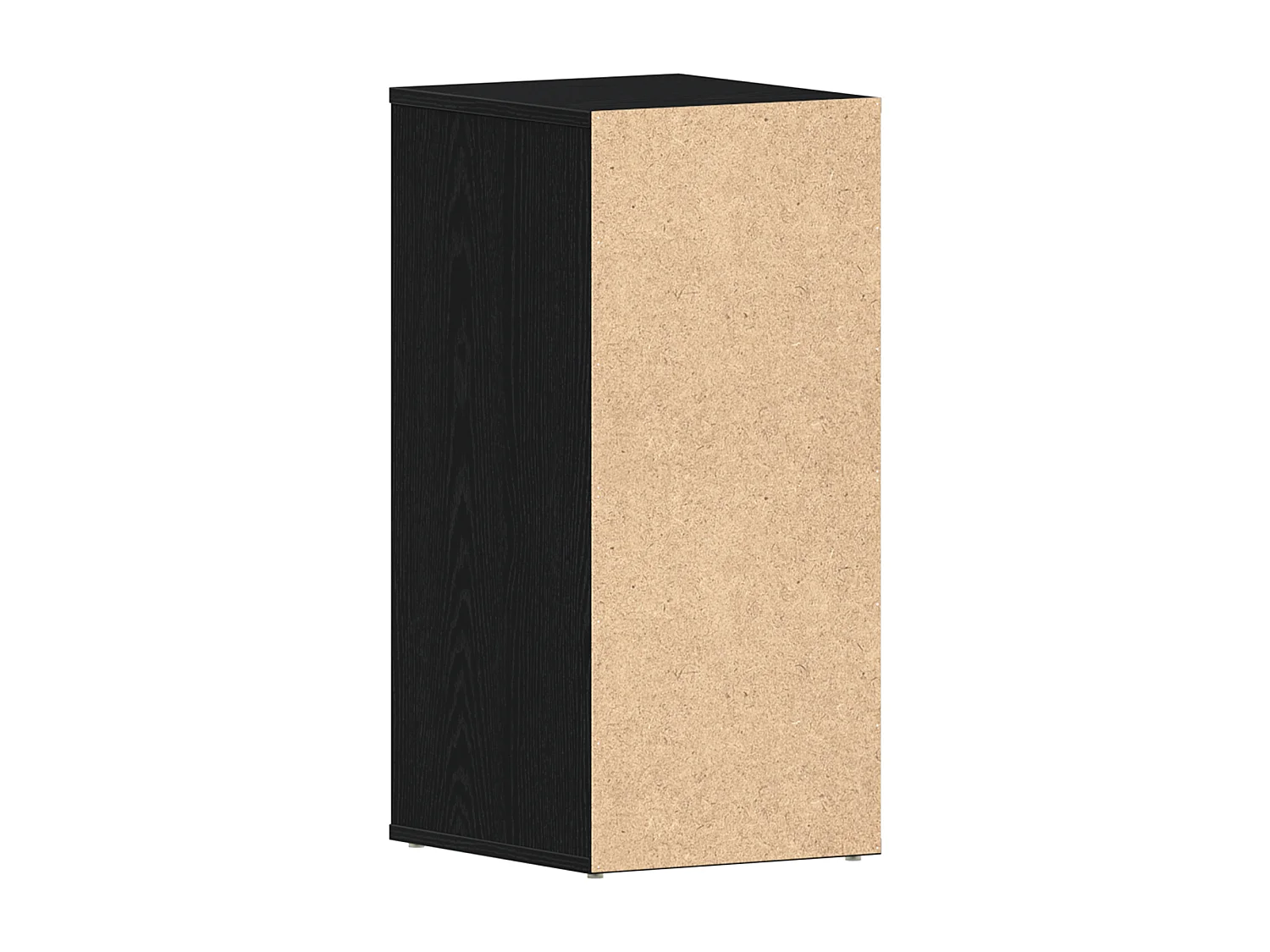 Zwarte eikenhouten schoenenkast 32x35x70 cm in composiet hout