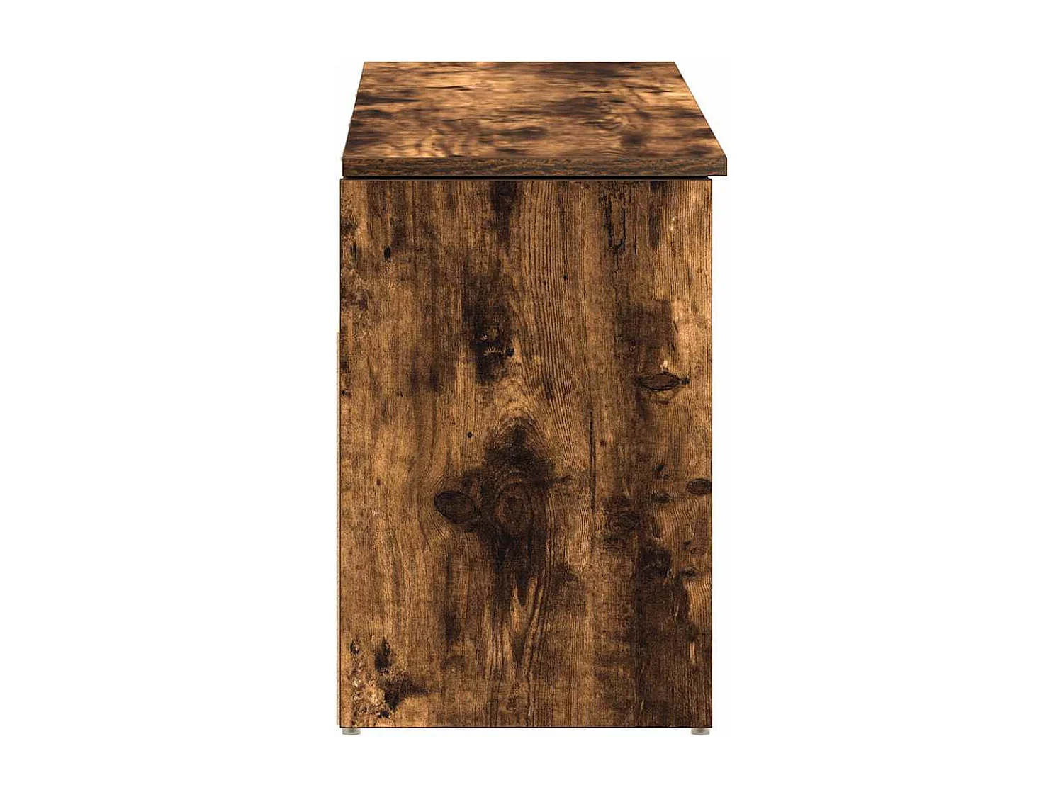 Banc à chaussures chêne fumé 102x30,5x45 cm bois d'ingénierie