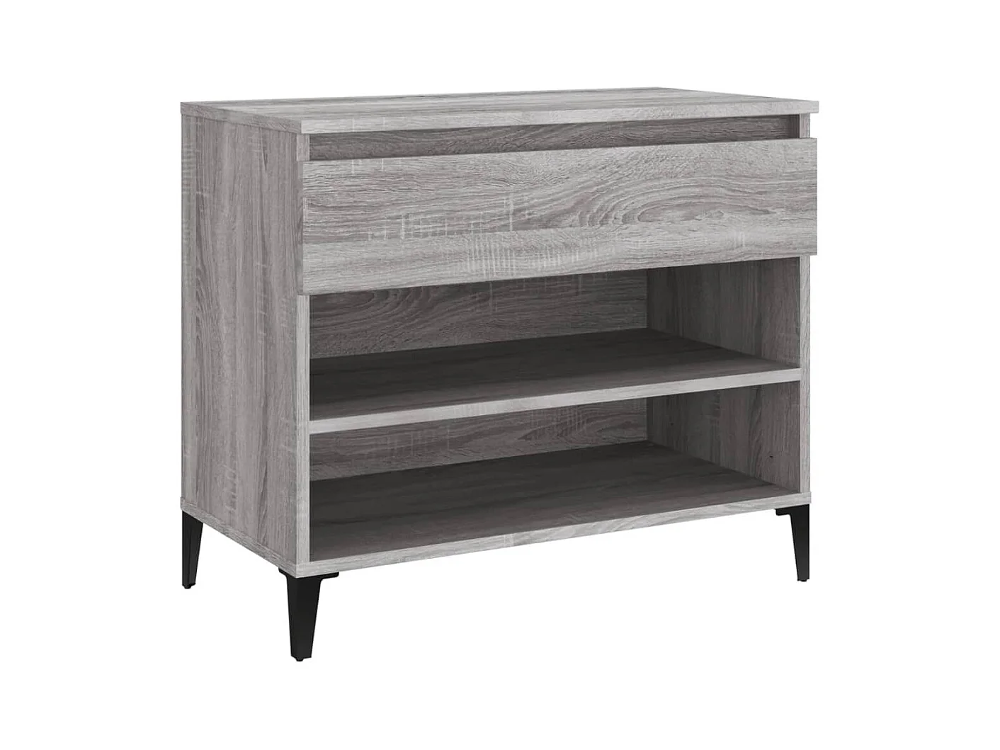 Scarpiera in legno ingegnerizzato grigio Sonoma 70x36x60 cm