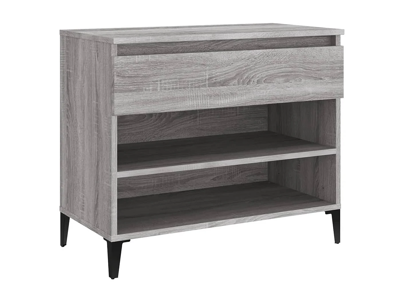 Zapatero Sonoma gris 70x36x60 cm madera de ingeniería