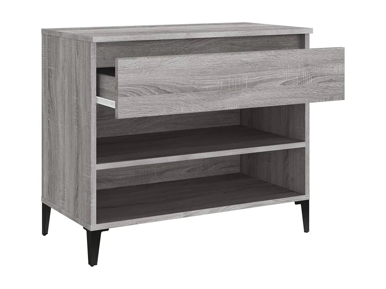 Zapatero Sonoma gris 70x36x60 cm madera de ingeniería