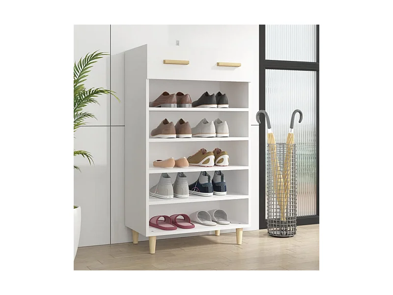 Witte schoenenkast 60x35x105 cm Technisch hout