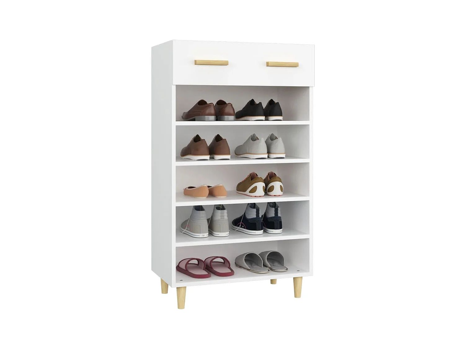Armoire à chaussures Blanc 60x35x105 cm Bois d'ingénierie