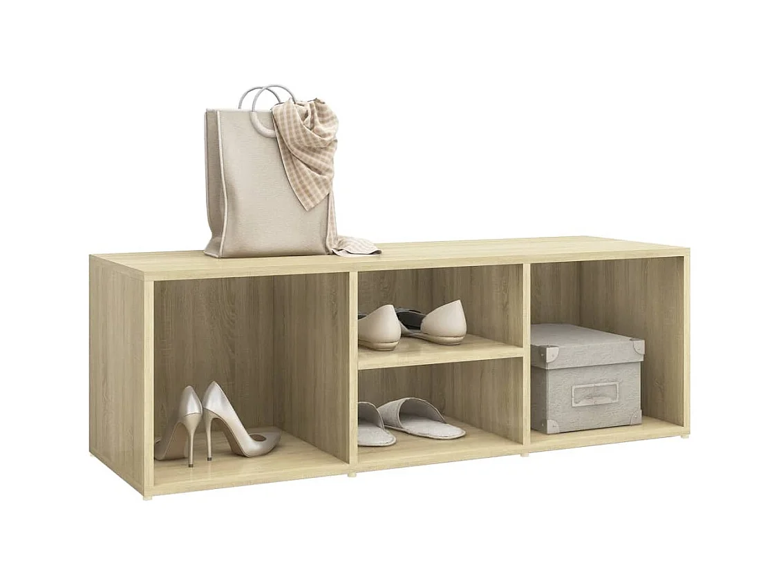 Schuhbank aus Sonoma-Eiche, Holzwerkstoff