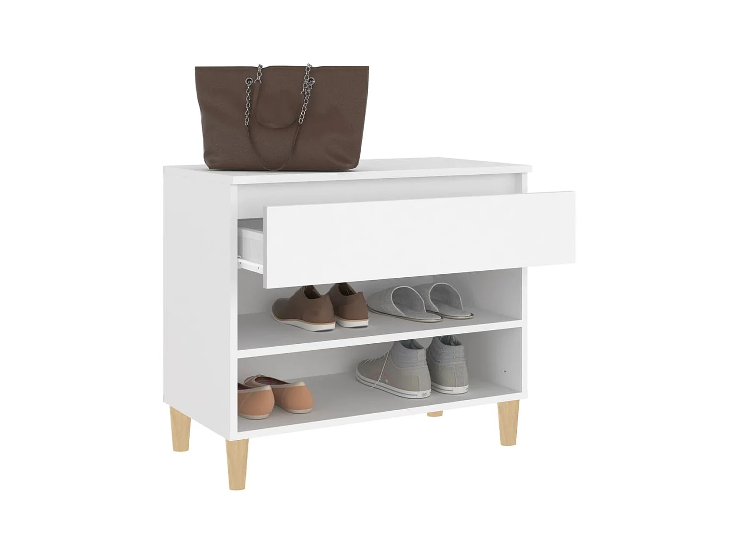 Armoire à chaussures Blanc 70x36x60 cm Bois d'ingénierie