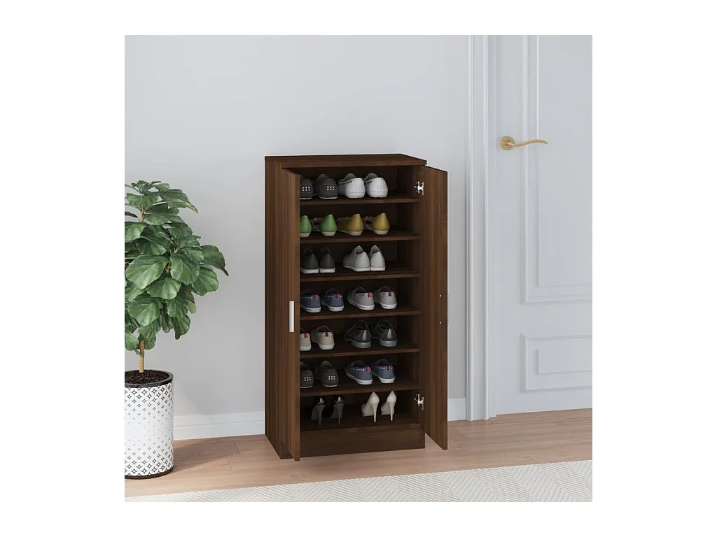Armoire à chaussures Chêne marron 55x35x108cm Bois d'ingénierie