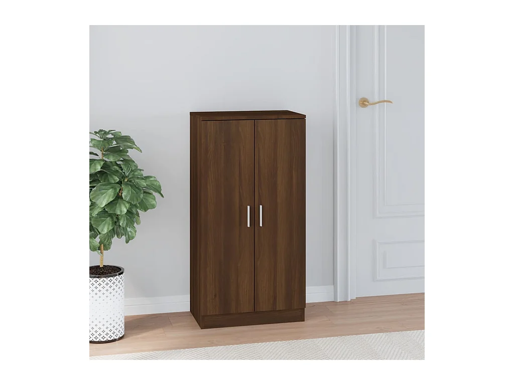 Schoenenkast Bruin eiken 55x35x108cm Bewerkt hout