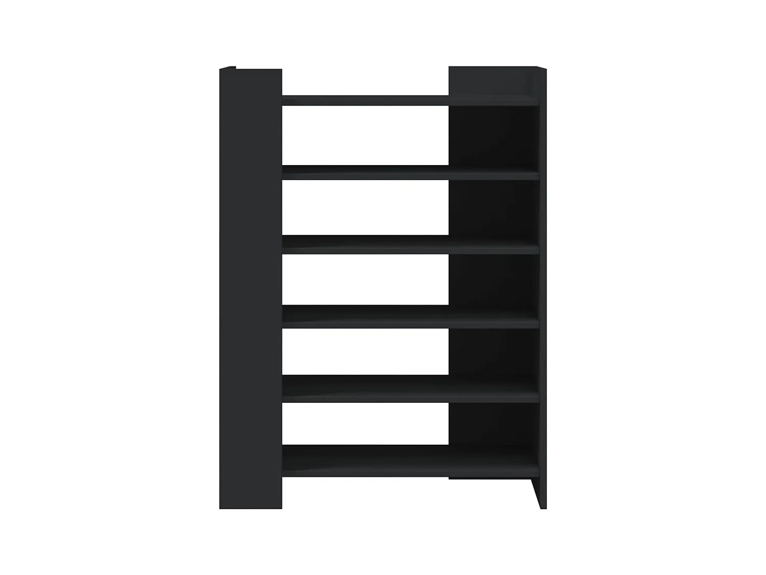 Armoire à chaussures noir 74,5x37,5x100 cm bois d'ingénierie