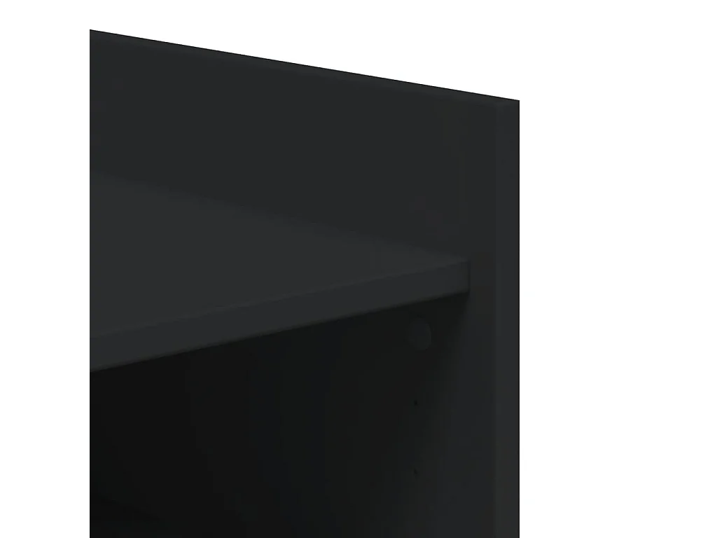 Scarpiera nera 74,5x37,5x100 cm in legno ingegnerizzato