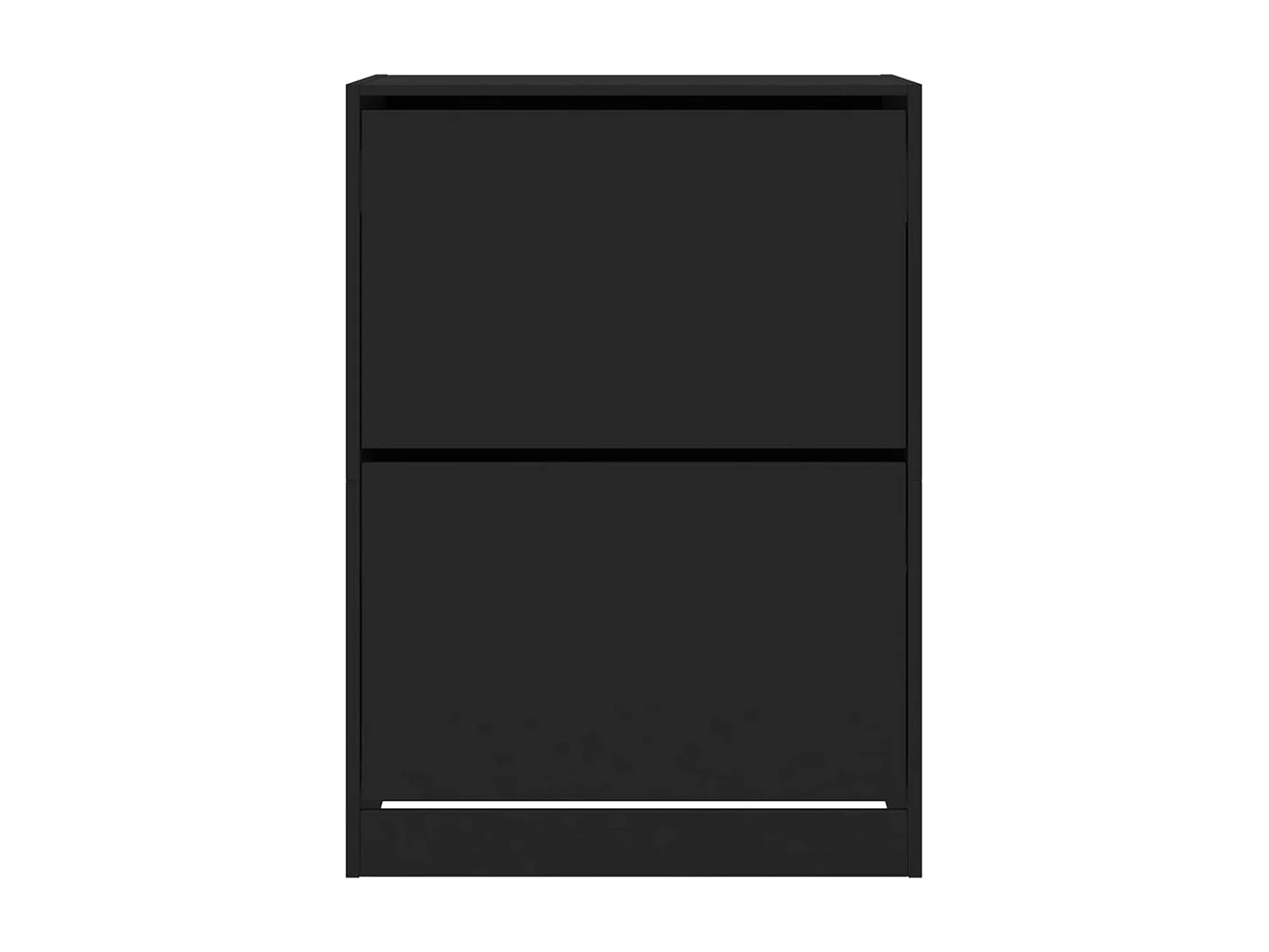 Scarpiera con 2 cassetti pieghevoli, nero, 80x42x108 cm