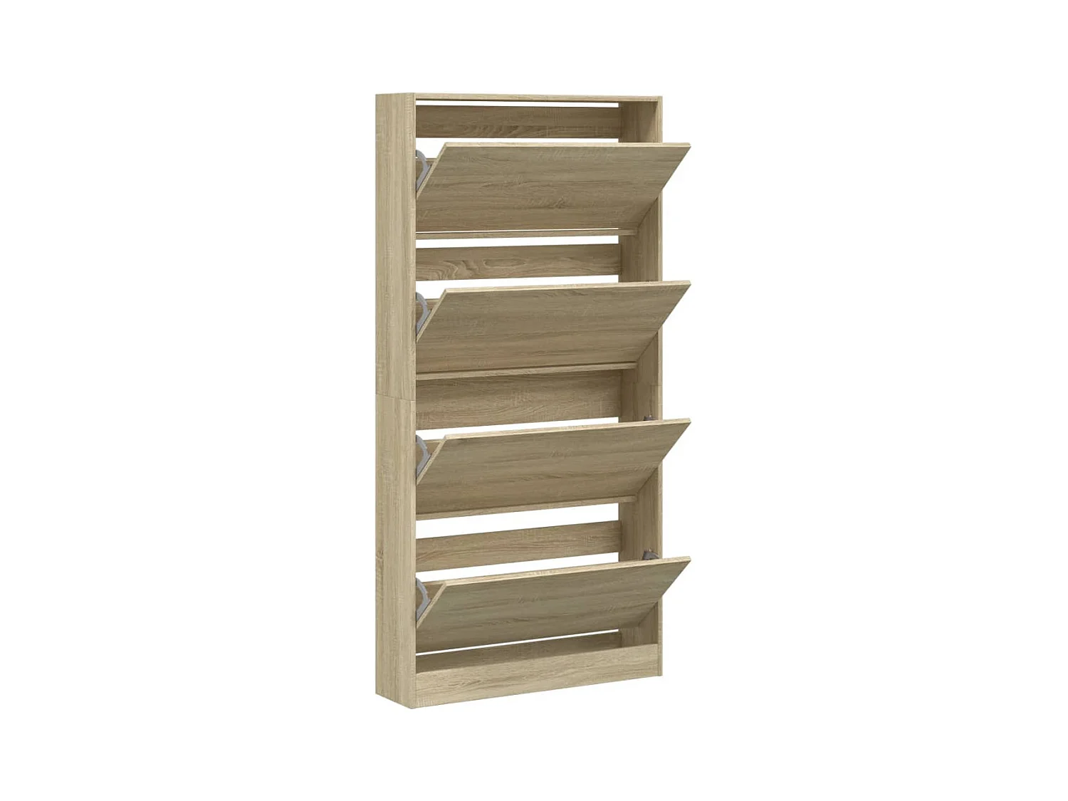 Armoire à chaussures 4 tiroirs rabattables chêne sonoma