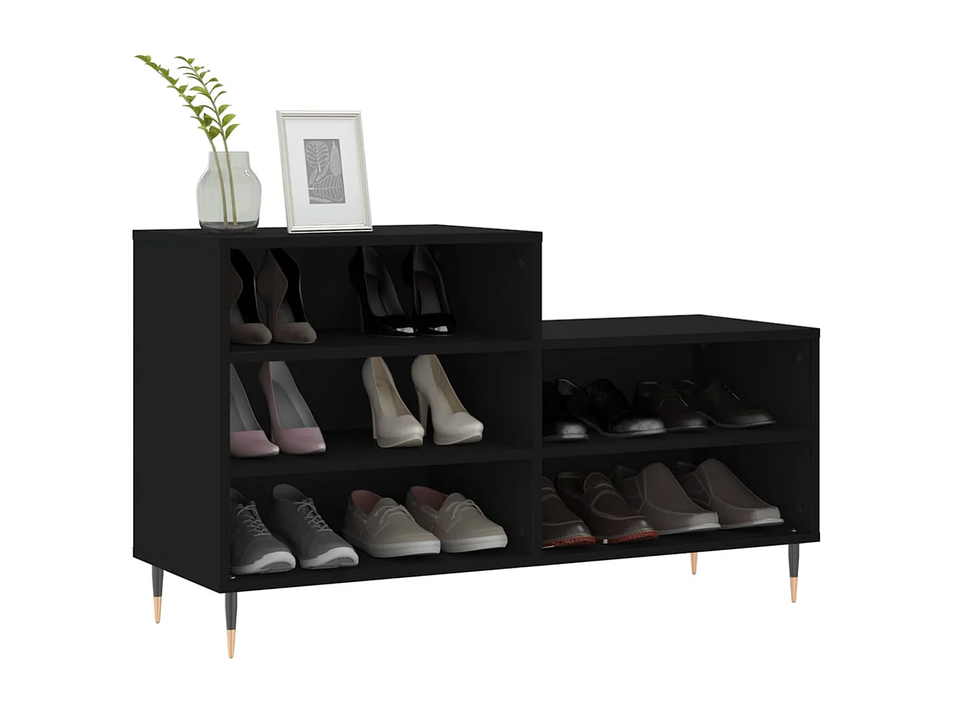 Armoire à chaussures Noir 102x36x60 cm Bois d'ingénierie