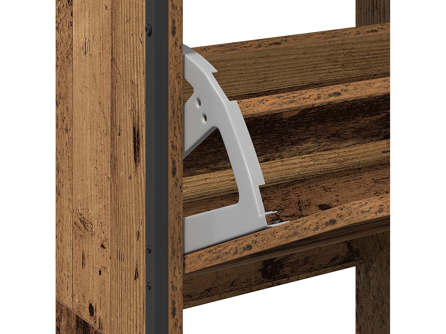 Cabinet à chaussures avec 4 tiroirs à rabat en bois ancien 100x34x112 cm