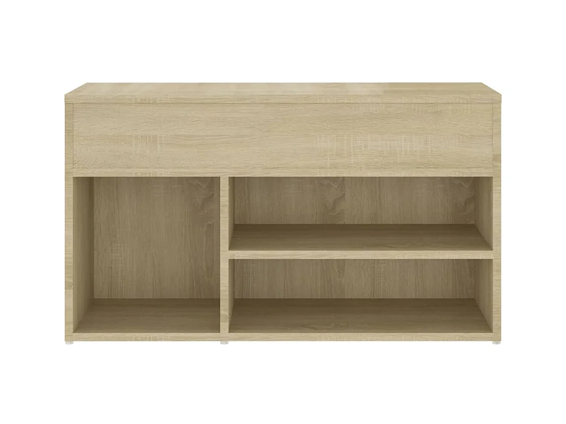 Panca portascarpe in rovere Sonoma 80x30x45 cm in legno ingegnerizzato