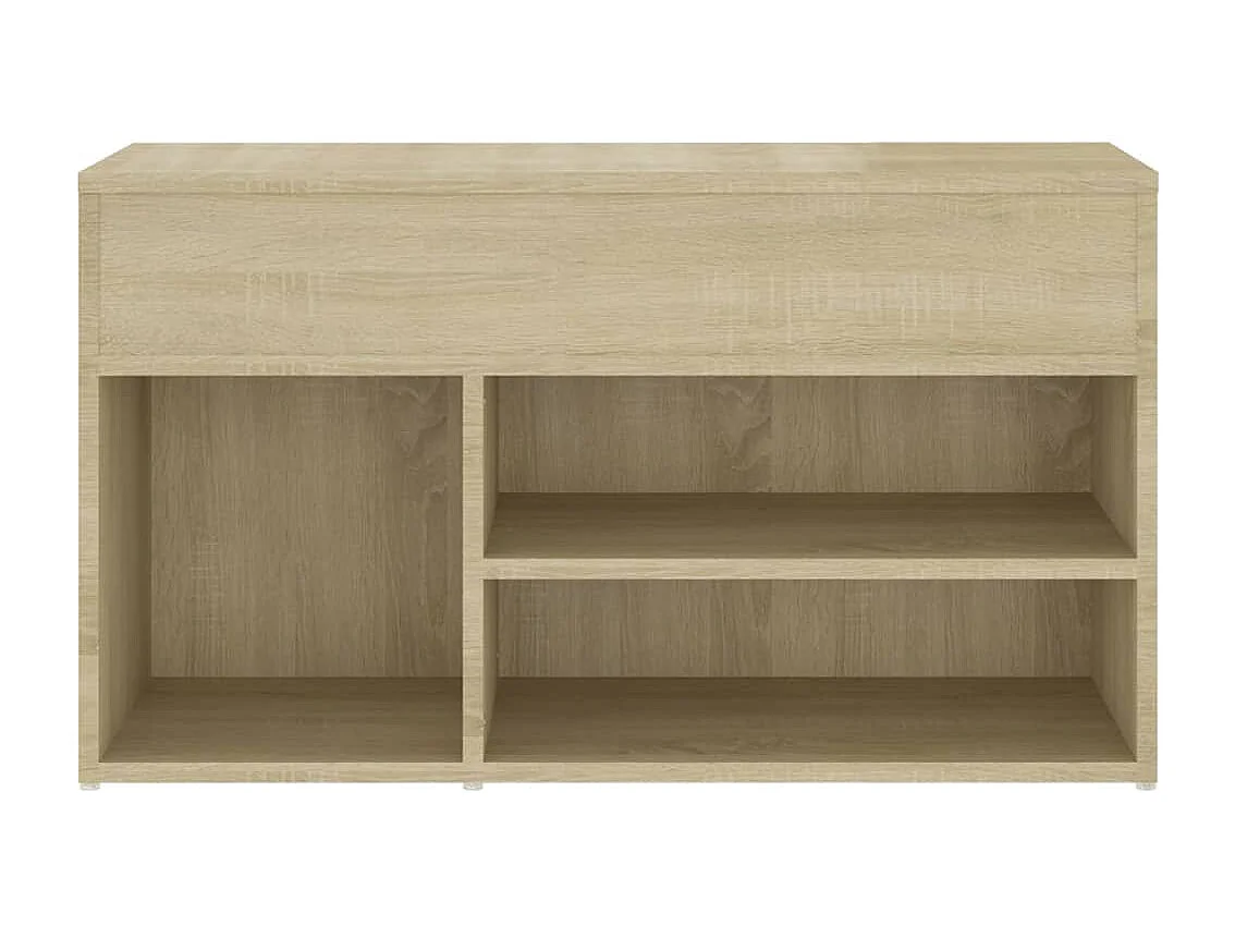 Panca portascarpe in rovere Sonoma 80x30x45 cm in legno ingegnerizzato