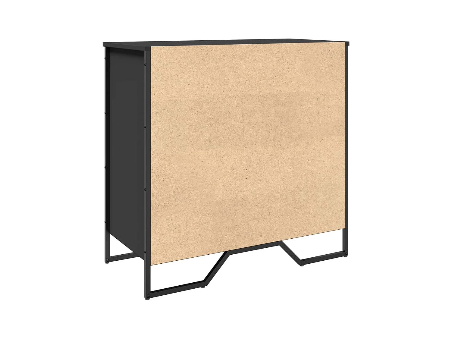 Armoire à chaussures noir 80x38x78 cm bois d'ingénierie