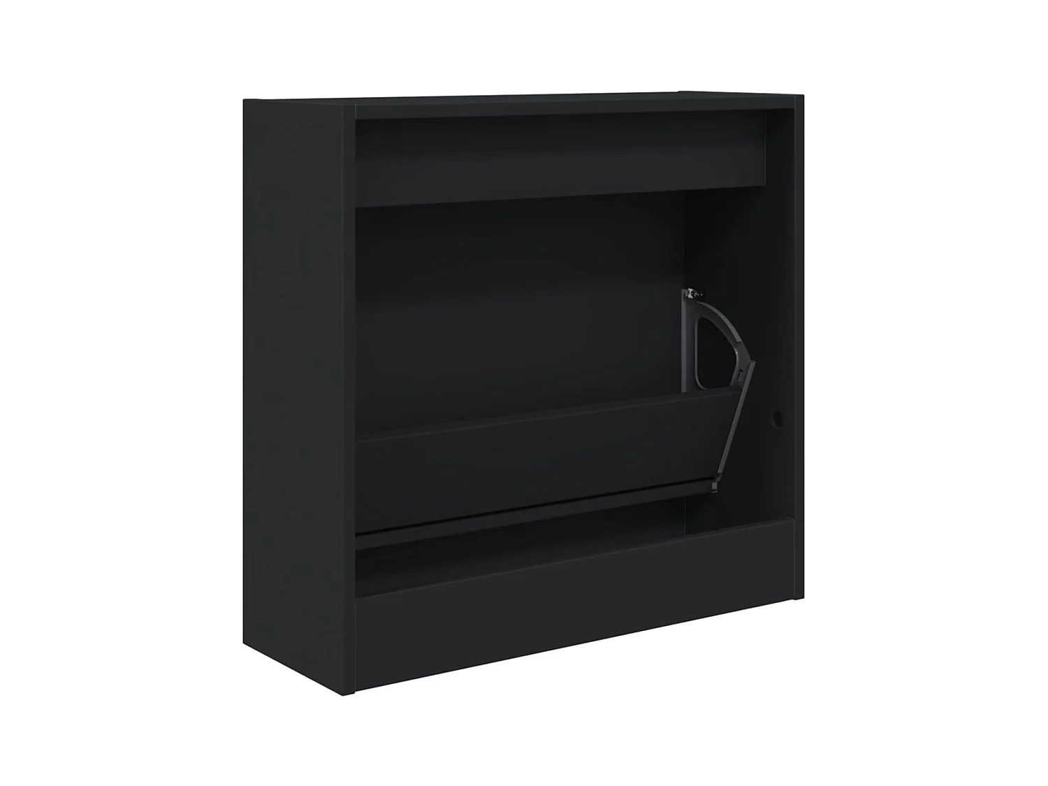 Zwarte schoenenkast 60x21x57 cm bewerkt hout