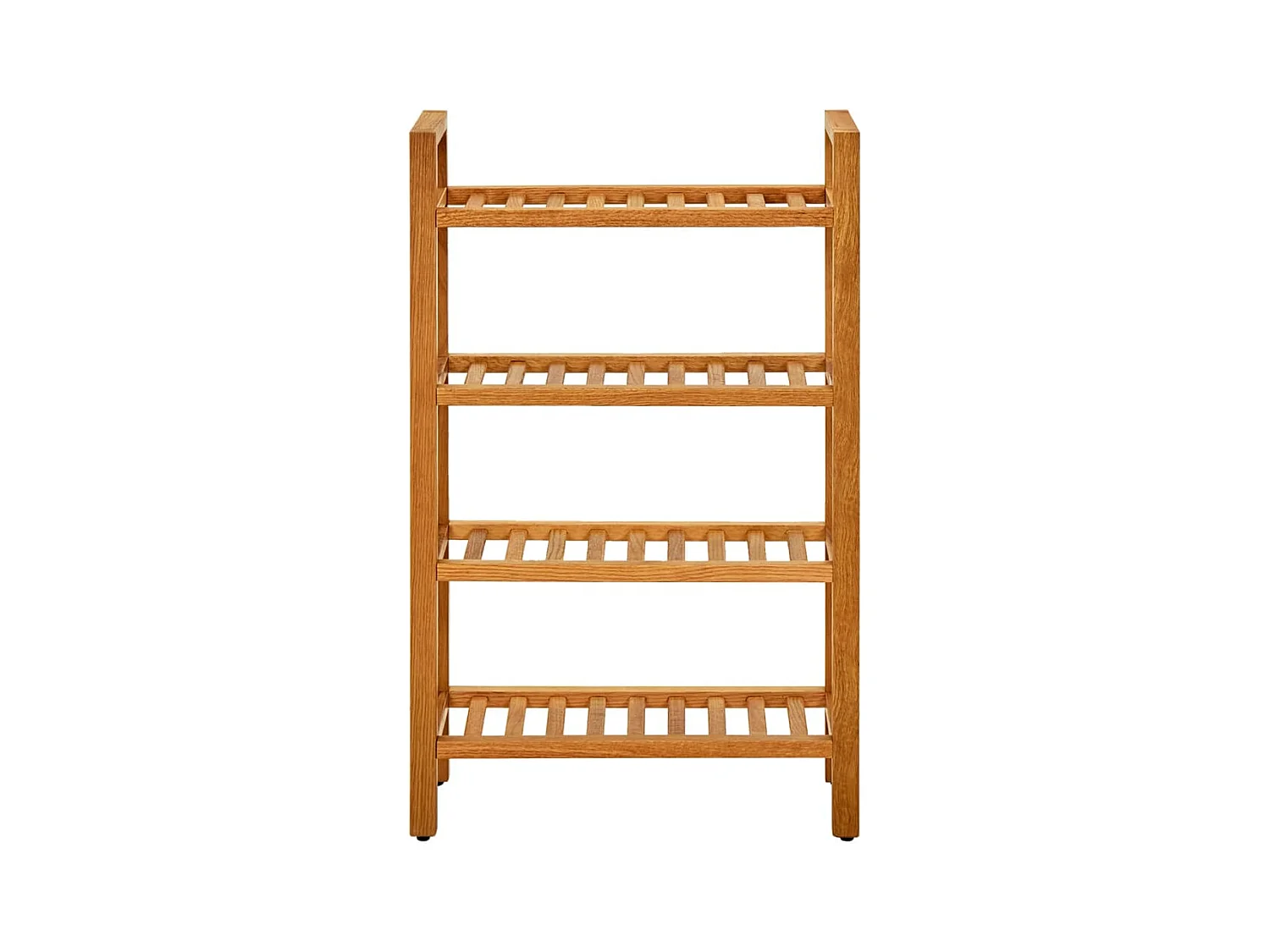 Étagère à chaussures à 4 niveaux 50x27x80 cm Chêne massif