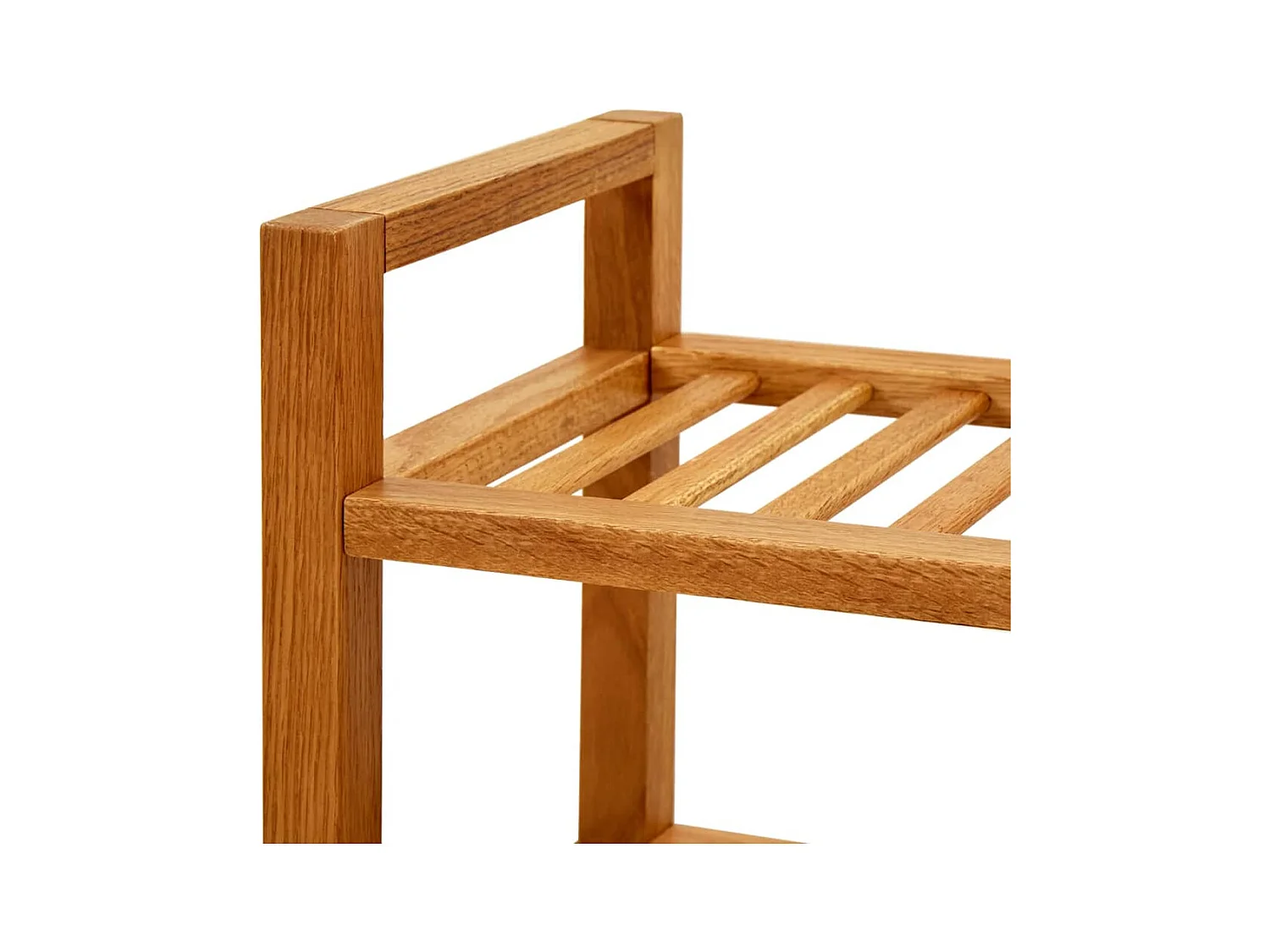 Étagère à chaussures à 4 niveaux 50x27x80 cm Chêne massif