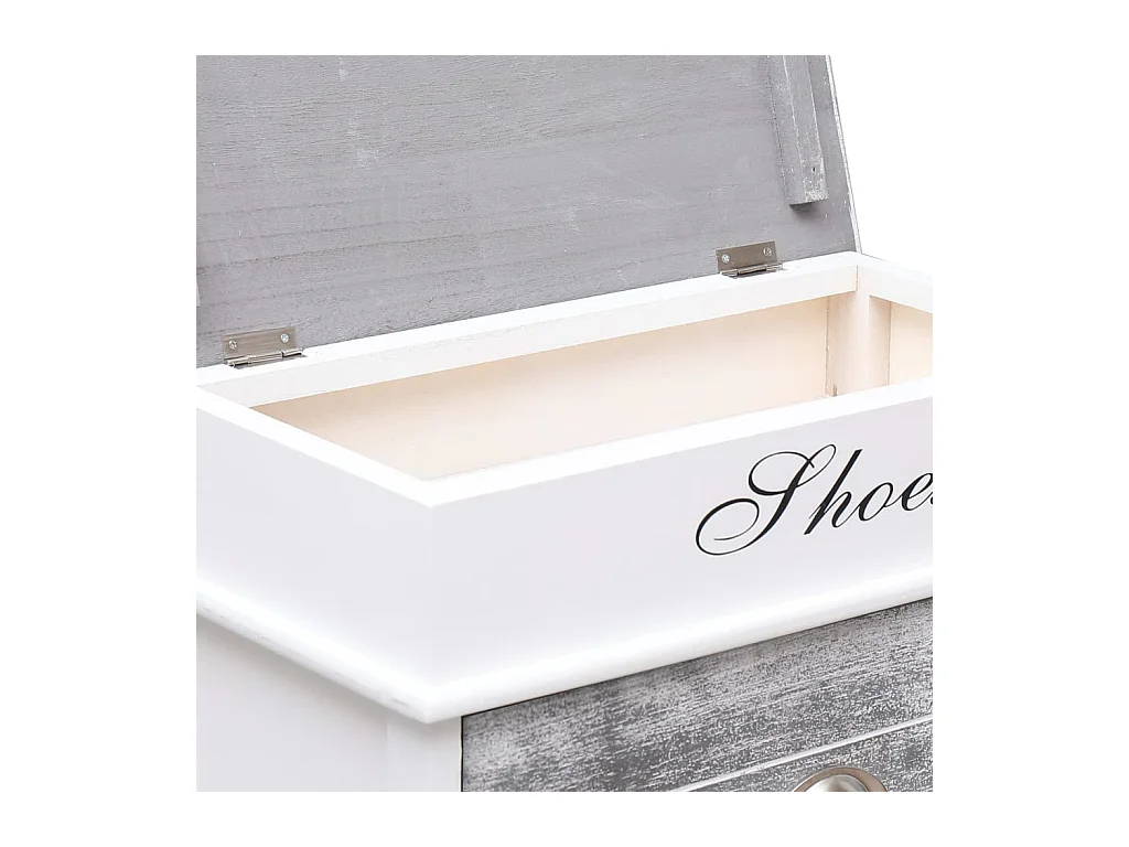 Zapatero gris 50 x 28 x 98 cm madera de paulownia