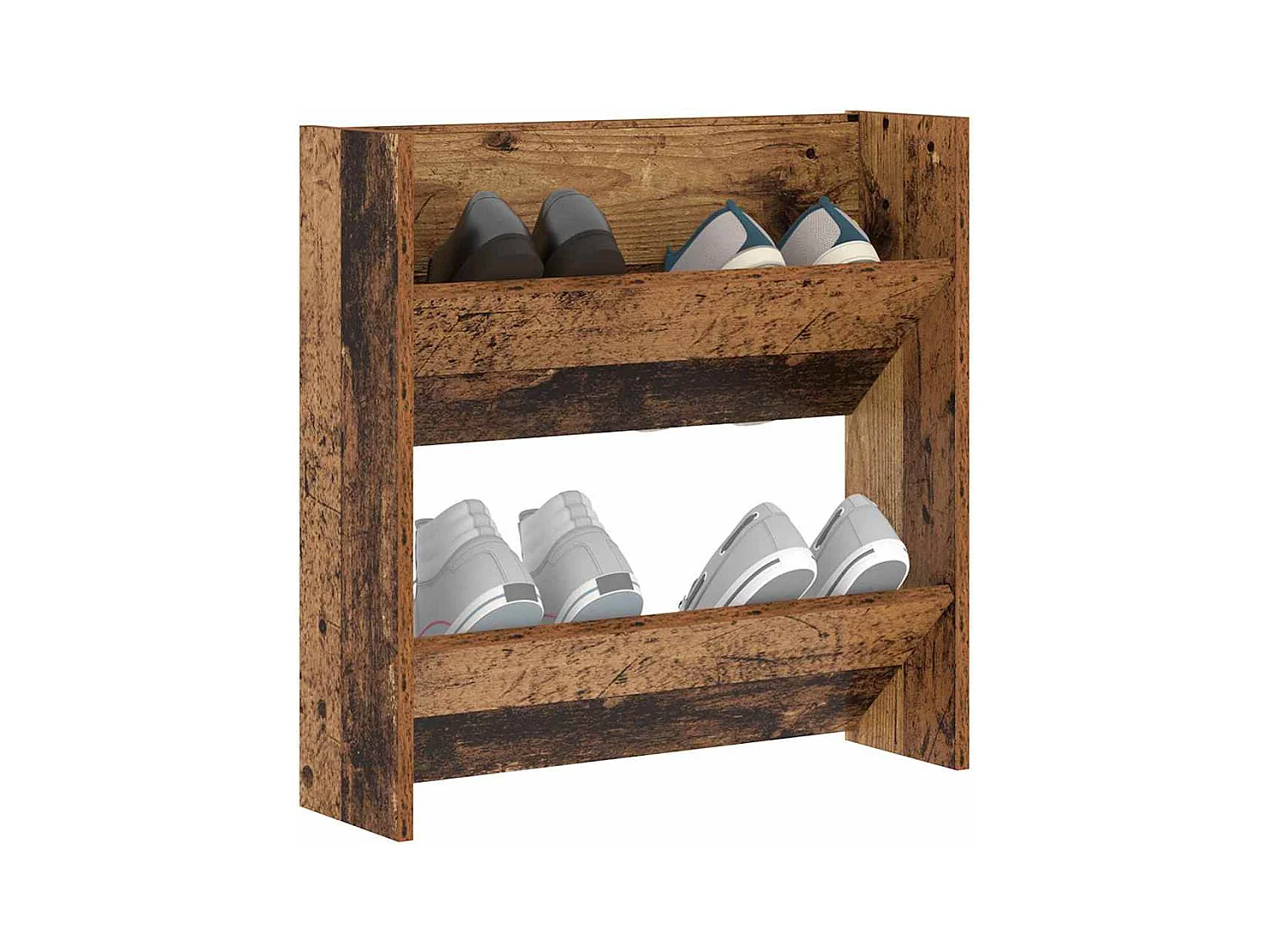 Cabinets à chaussures muraux Vieux bois 60 x 18 x 60 cm