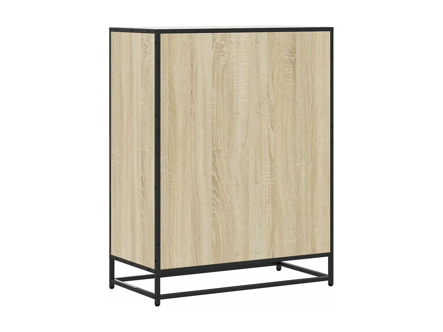 Armoire à chaussures chêne sonoma bois d'ingénierie et métal