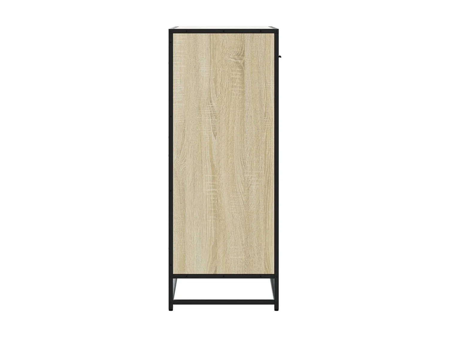 Armoire à chaussures chêne sonoma bois d'ingénierie et métal