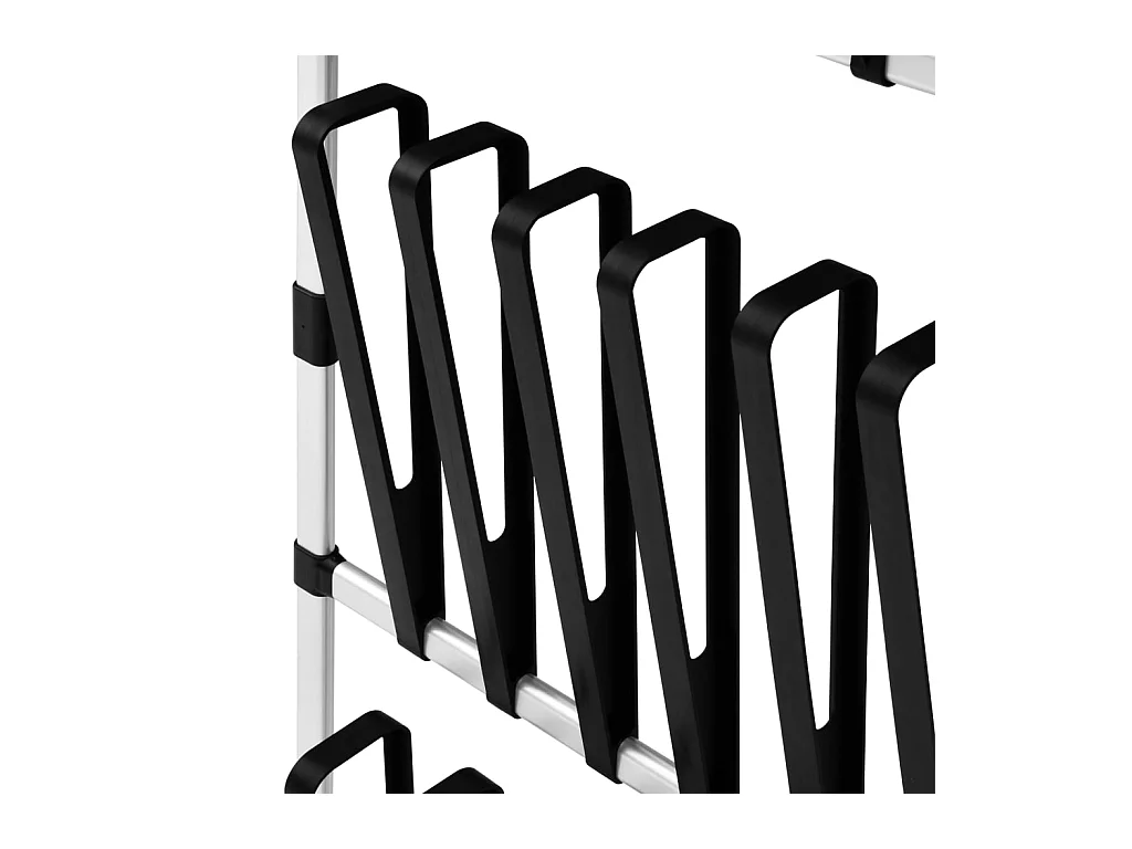 Étagère à chaussures télescopique avec barres Aluminium