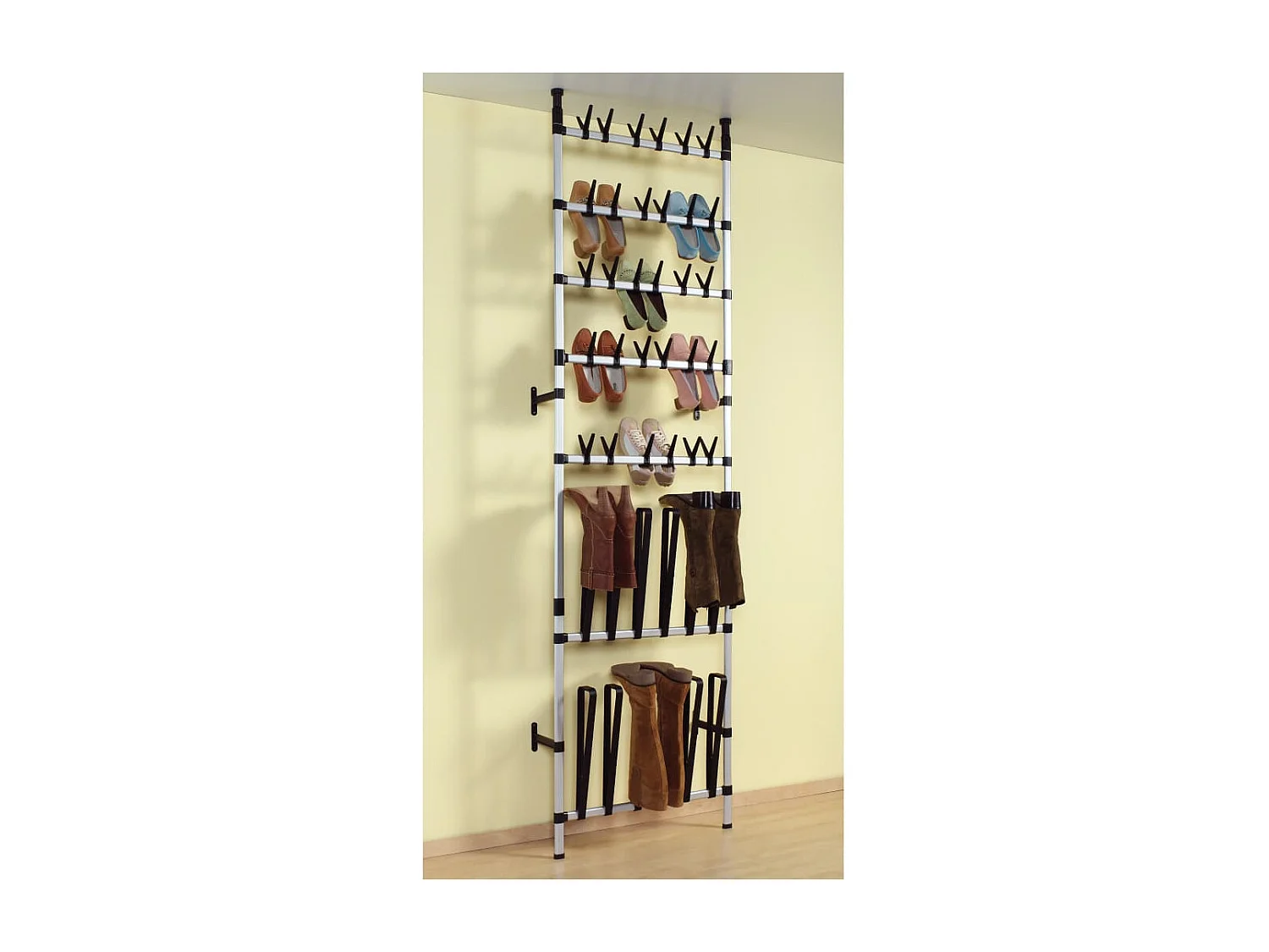 Zapatero telescópico con barras de aluminio