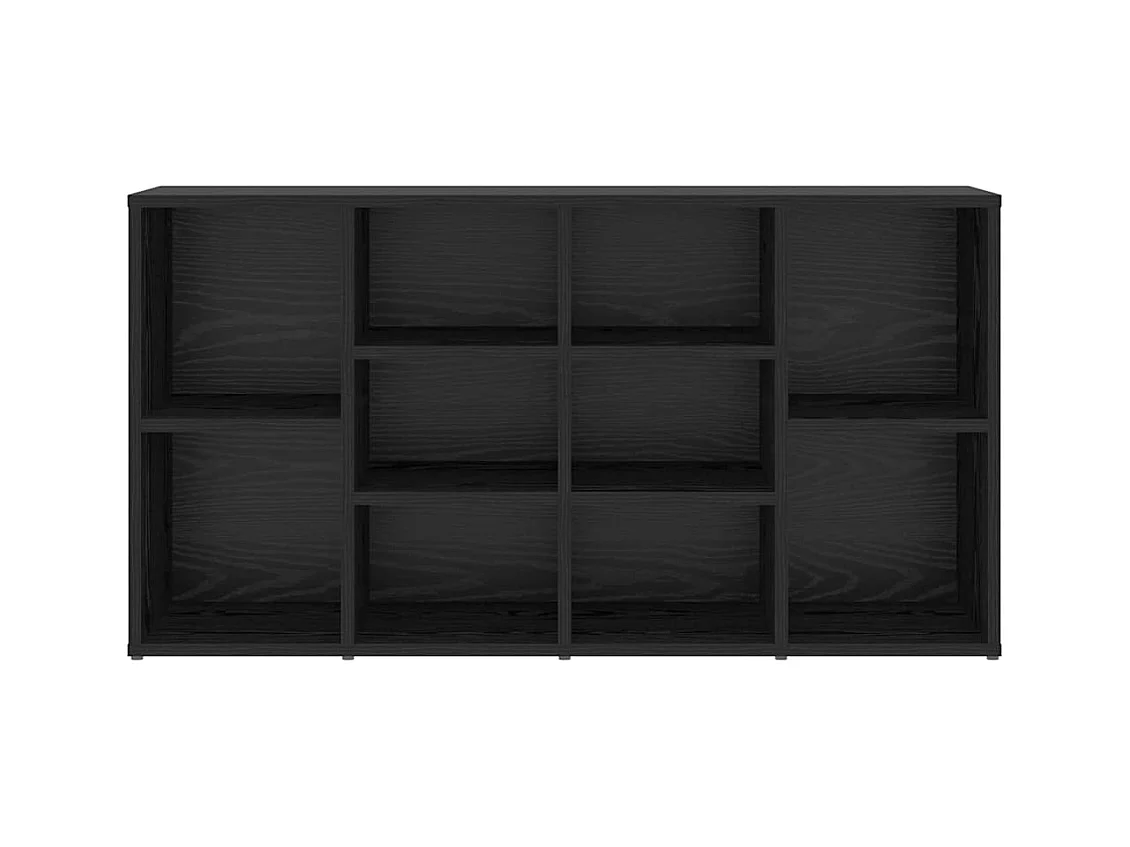 Banco zapatero de roble negro 103 x 30 x 55 cm Madera de ingeniería