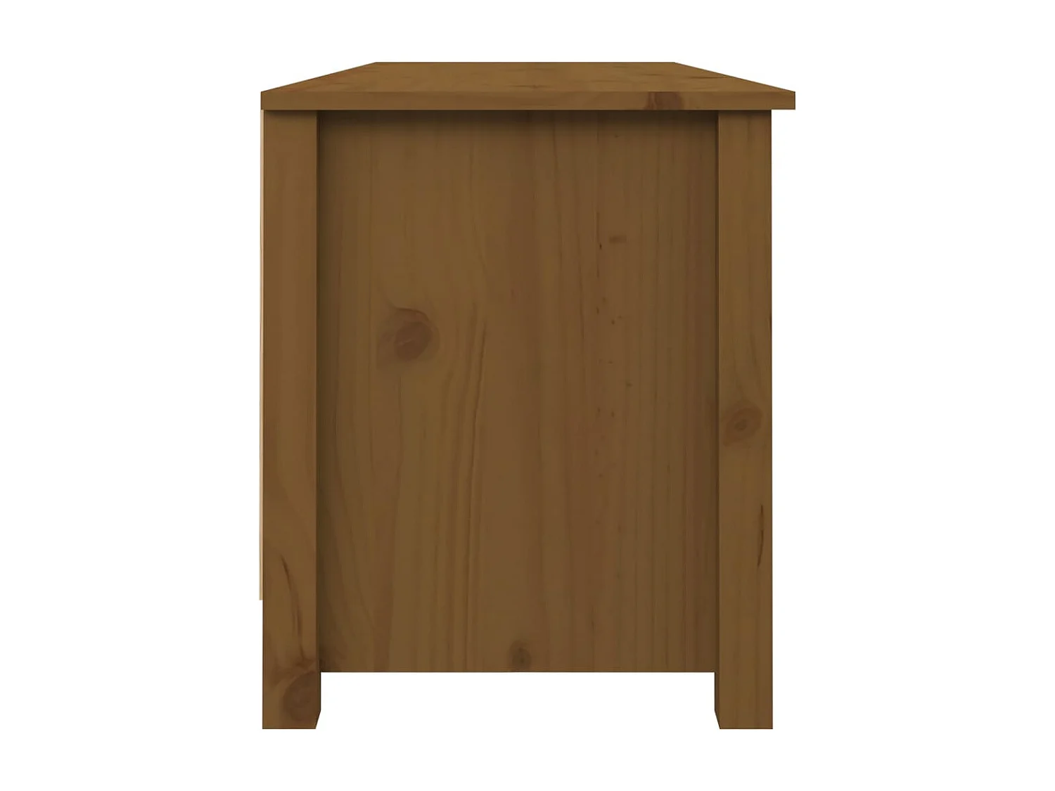 Banco zapatero marrón miel 110x38x45,5 cm Pino macizo