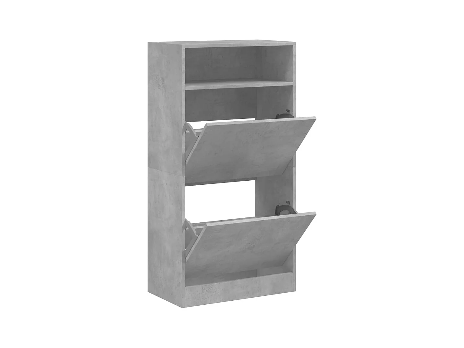 Scarpiera grigio cemento 60x34x116 cm in legno ingegnerizzato