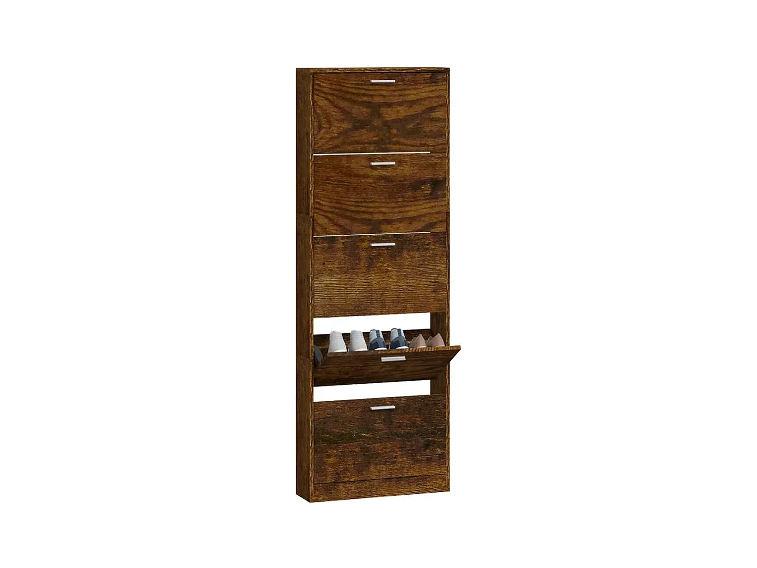 Armoire à chaussures Chêne fumé 59x17x169 cm Bois d'ingénierie