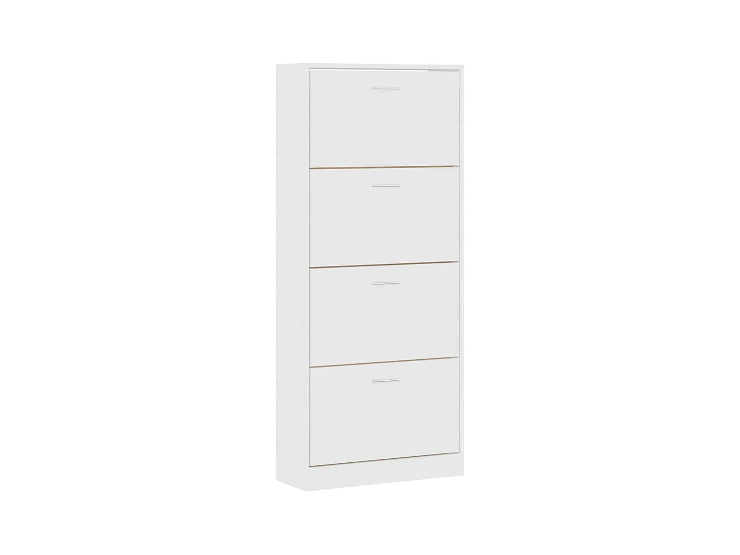 Armoire à chaussures Blanc 63x24x147 cm Bois d'ingénierie