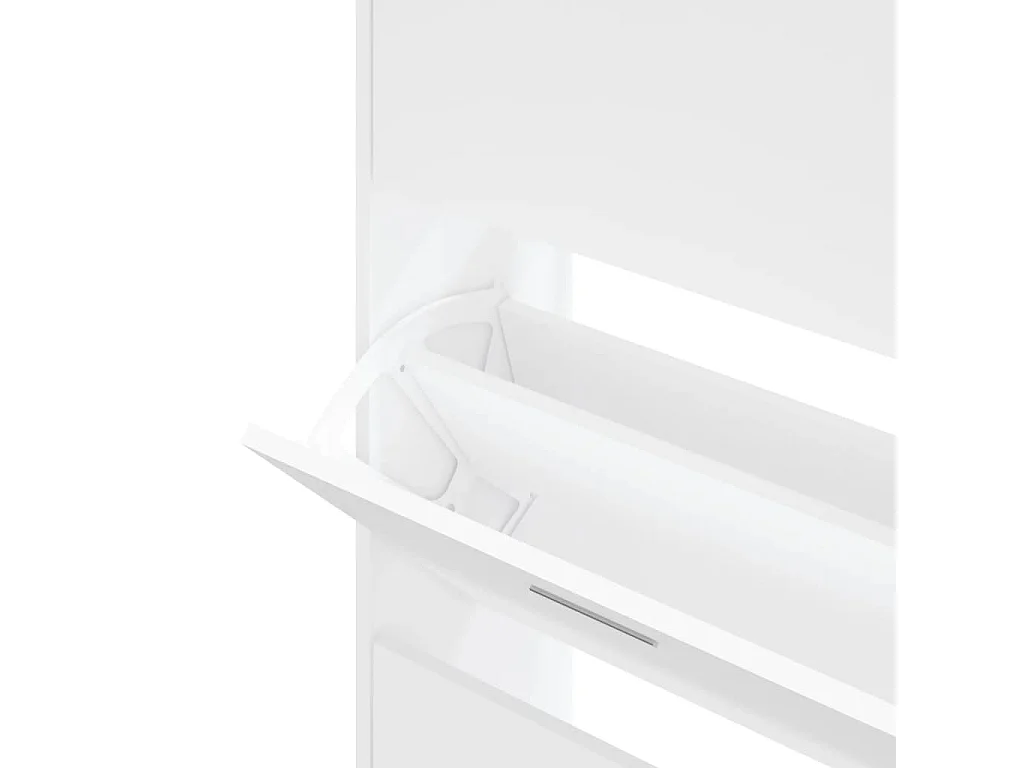 Zapatero blanco 63x24x147 cm Madera contrachapada