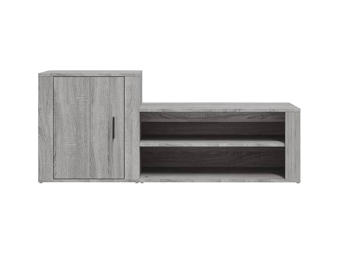 Sonoma grijze schoenenkast 130x35x54 cm Technisch hout