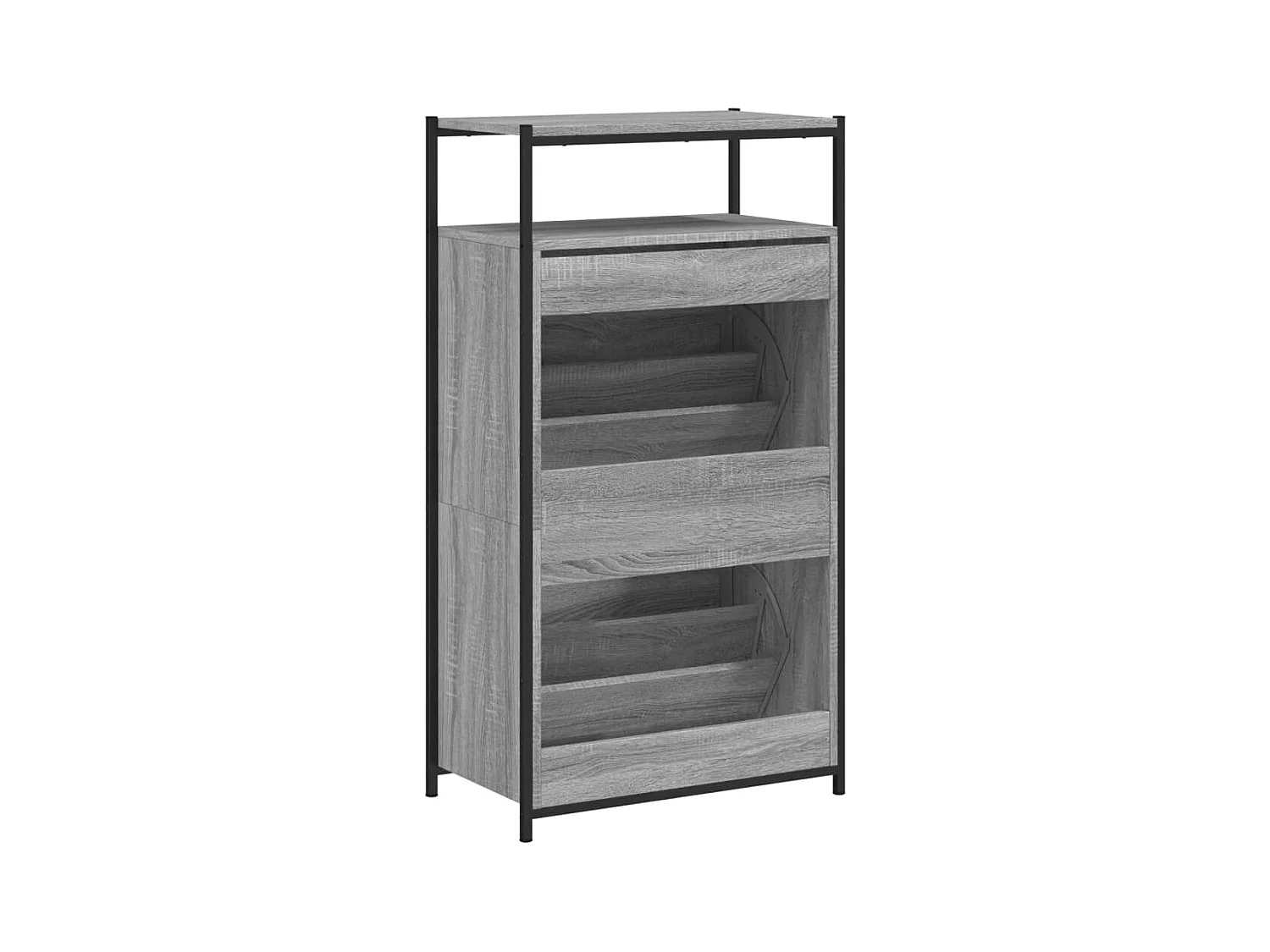 Armoire à chaussures Sonoma gris 60x34x112 cm Bois d'ingénierie
