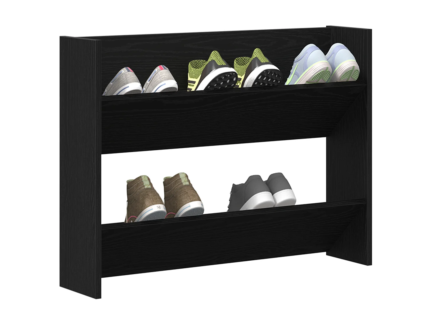 Cabinets à chaussures muraux Chêne noir 60 x 18 x 60 cm