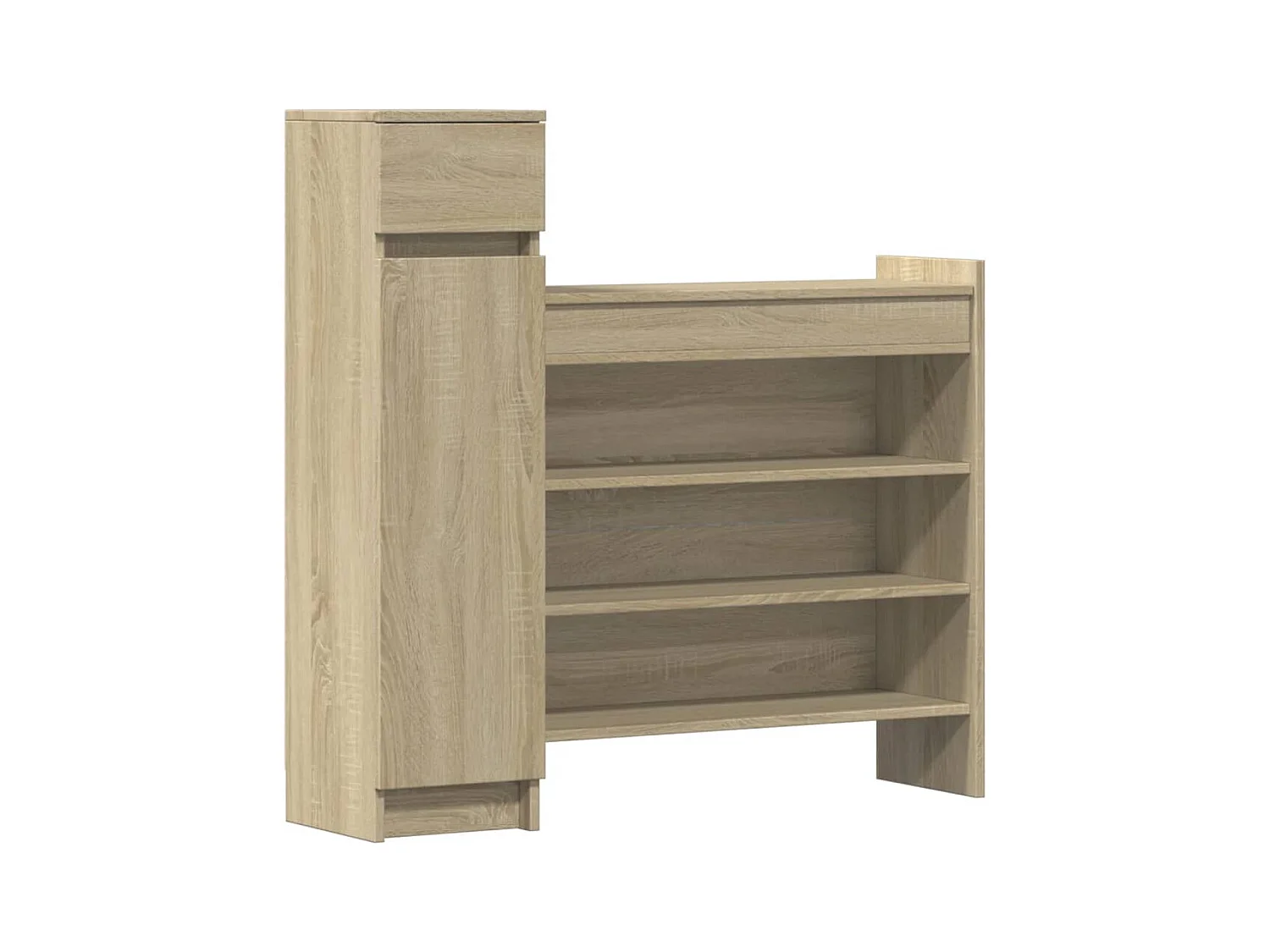 Armoire à chaussures chêne sonoma bois d'ingénierie