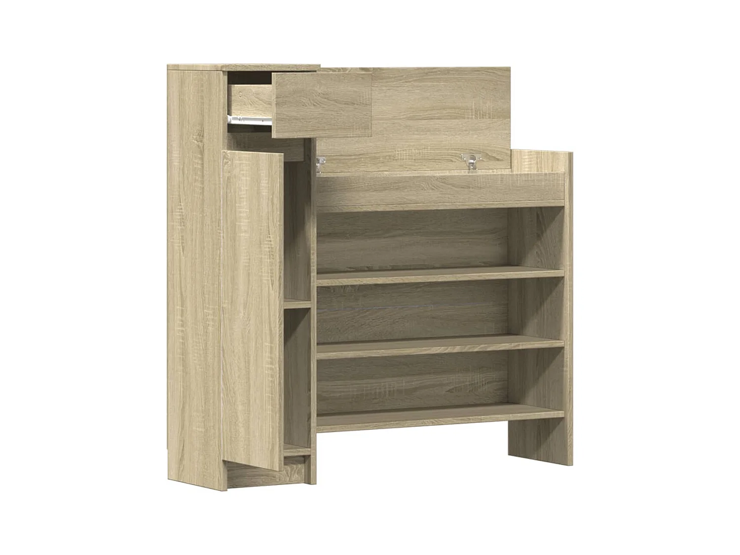 Armoire à chaussures chêne sonoma bois d'ingénierie