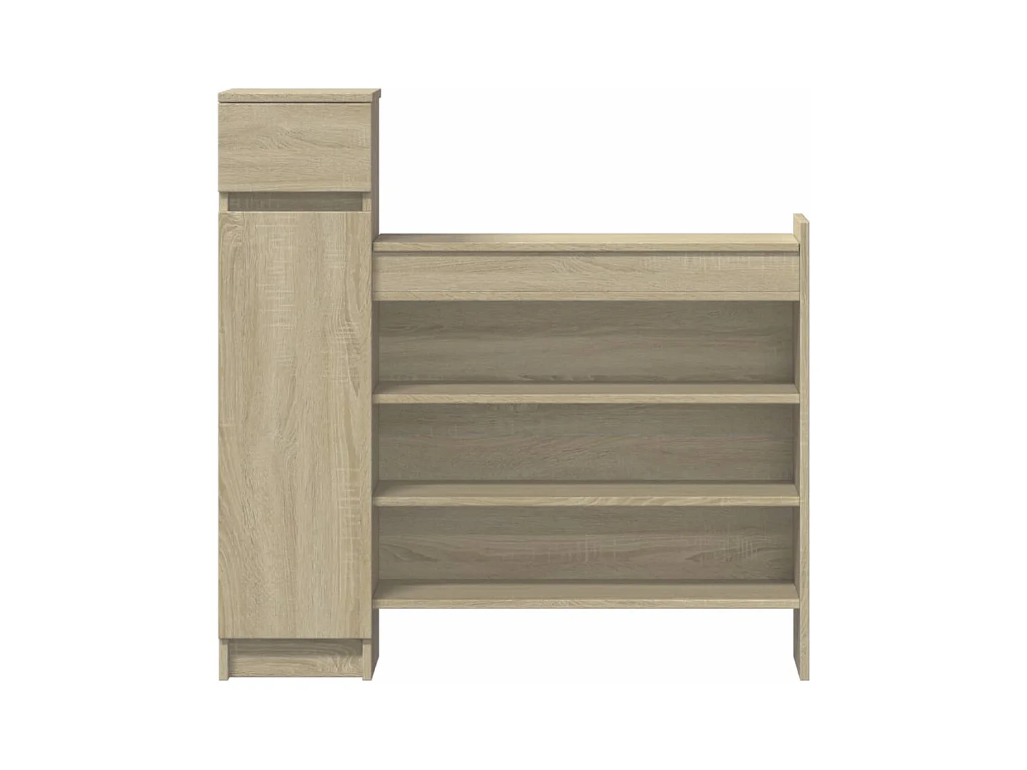 Armoire à chaussures chêne sonoma bois d'ingénierie