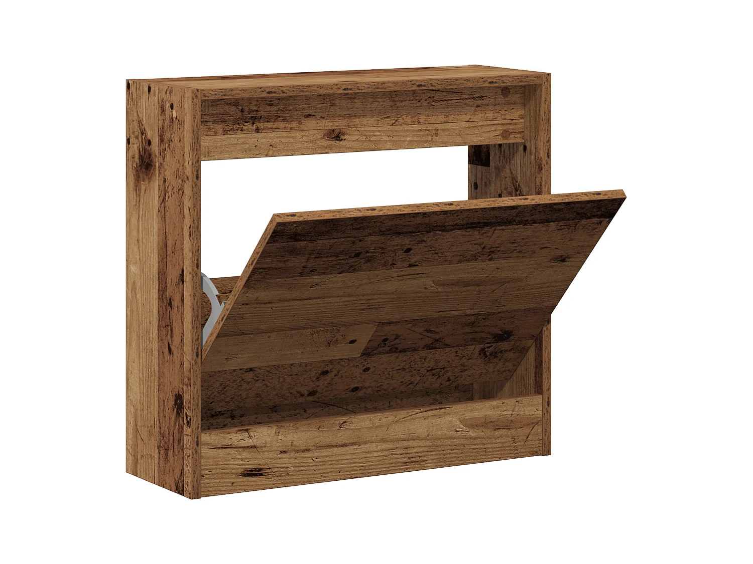 Cabinet à chaussures en vieux bois 60x21x57 cm en bois technique