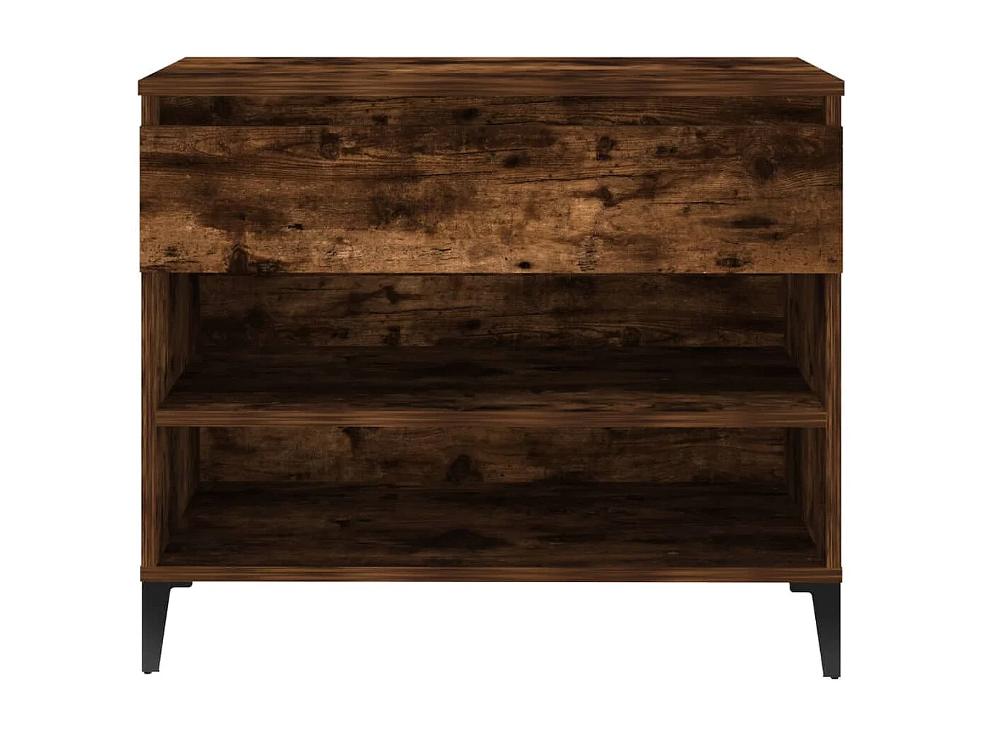 Schuhschrank aus geräucherter Eiche, 70 x 36 x 60 cm, Holzwerkstoff