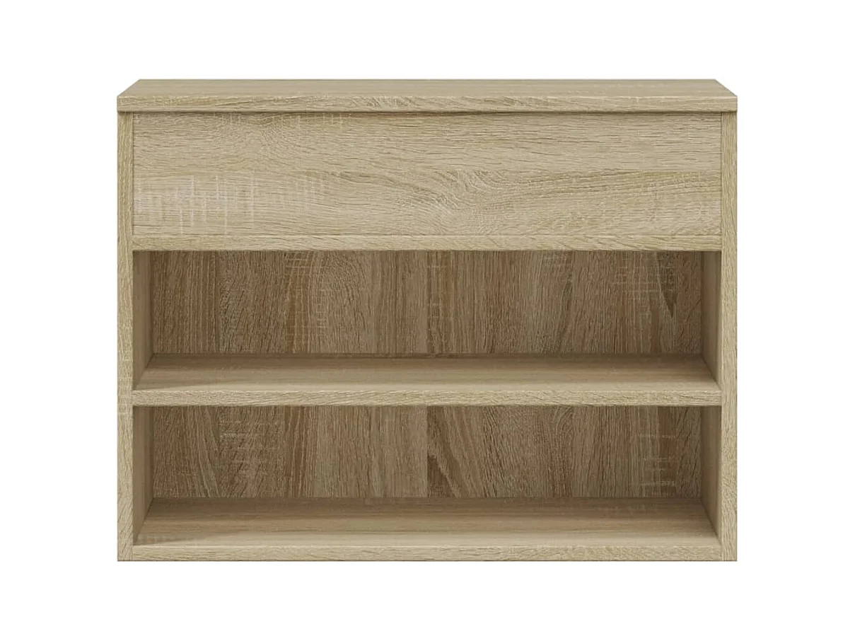 Panca portascarpe in rovere Sonoma 60x30x45 cm in legno ingegnerizzato