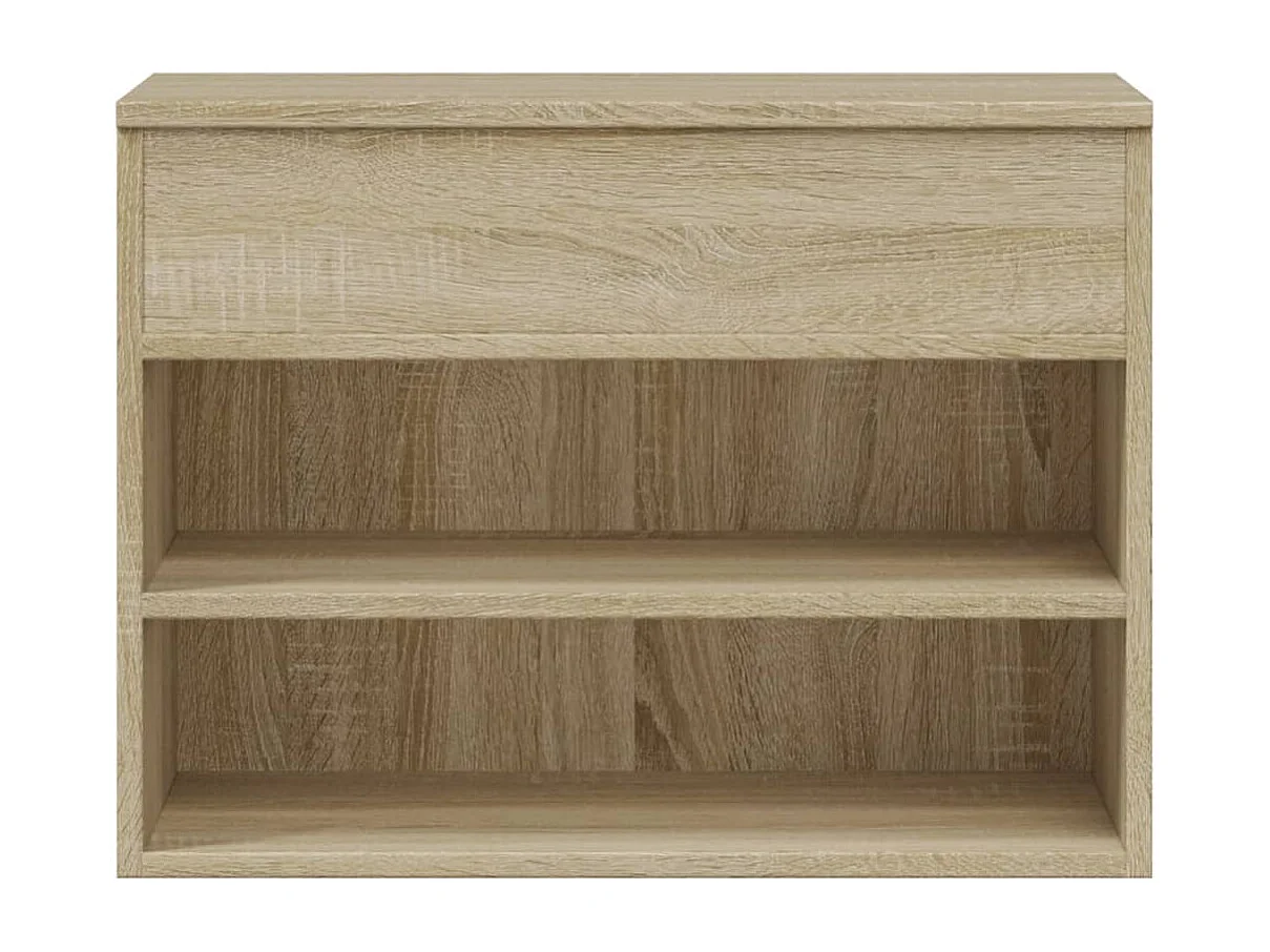 Panca portascarpe in rovere Sonoma 60x30x45 cm in legno ingegnerizzato