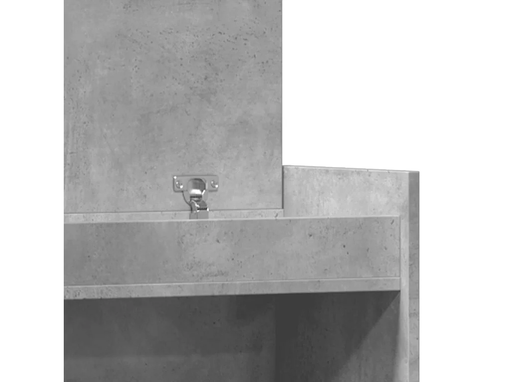 Scarpiera in legno ingegnerizzato grigio cemento