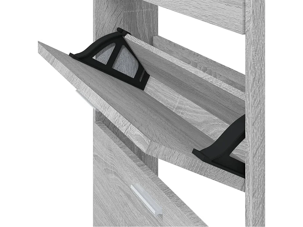 Armoire à chaussures Sonoma gris 59x17x108 cm Bois d'ingénierie