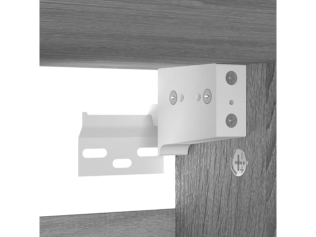 Sonoma grijze schoenenkast 60x35x70 cm Technisch hout