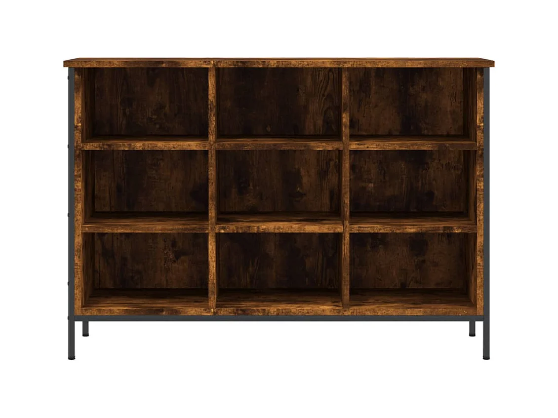 Armoire à chaussures chêne fumé 100x35x70 cm bois d'ingénierie