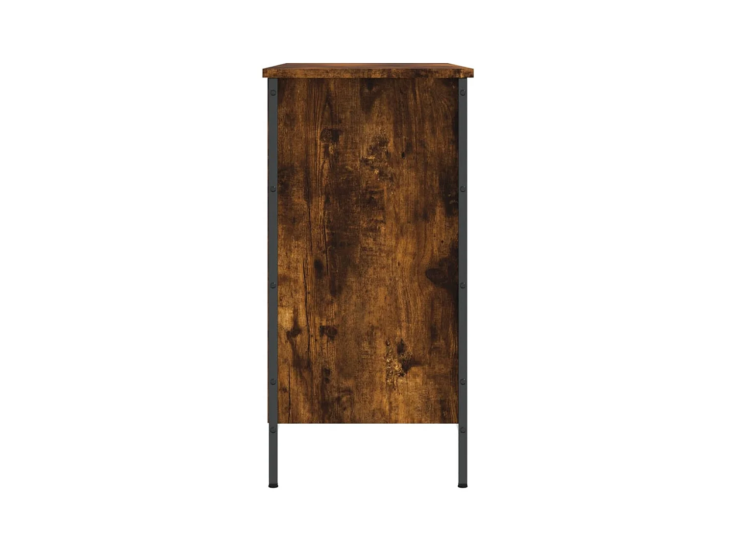 Armoire à chaussures chêne fumé 100x35x70 cm bois d'ingénierie